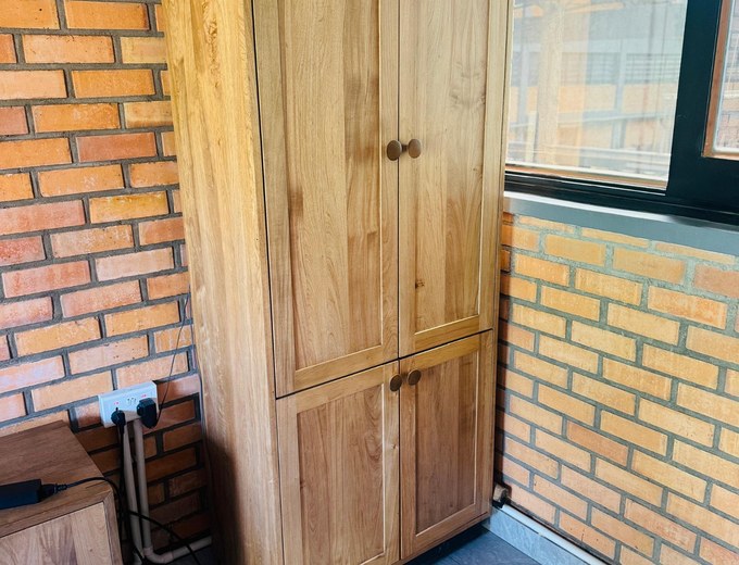 Solid Wood Storage Cabinet