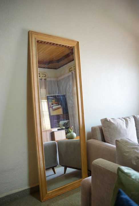 Full-Length Wood-Frame Mirror