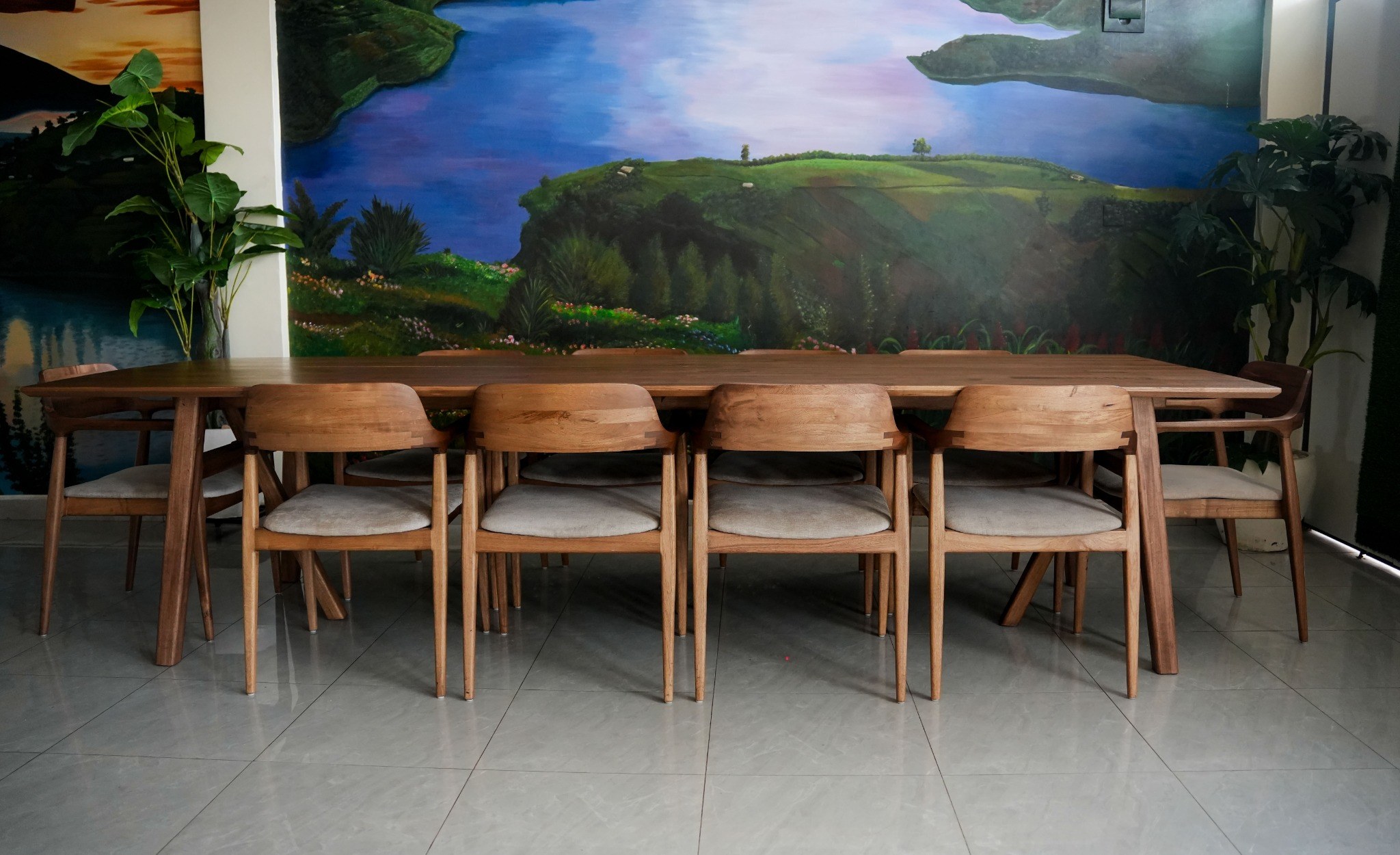 Long Dining Table Set