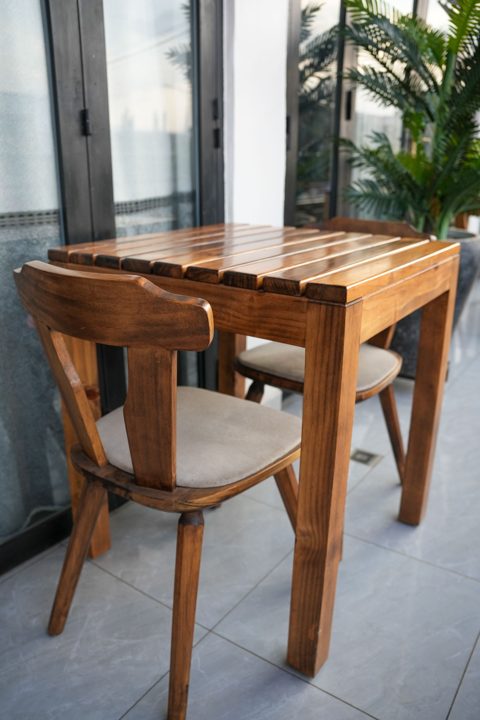 Slatted Bistro Table Set