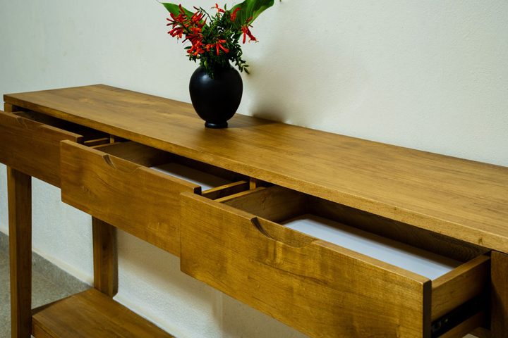 Three-Drawer Console Table